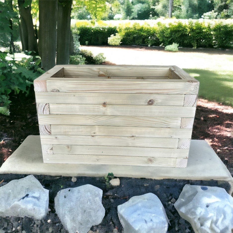 Somerset Planters | Natural | Wood | Trough Planter| L60 x H40 cms