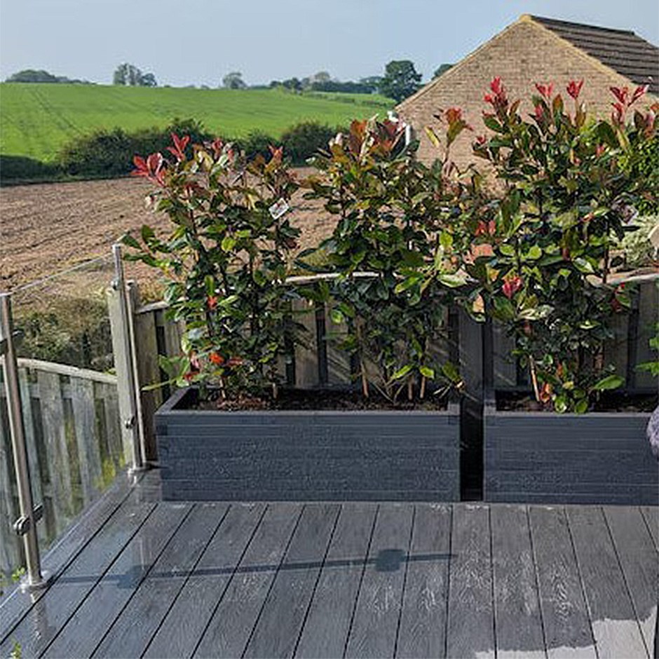 Somerset Large Raised Wooden Trough Planter
