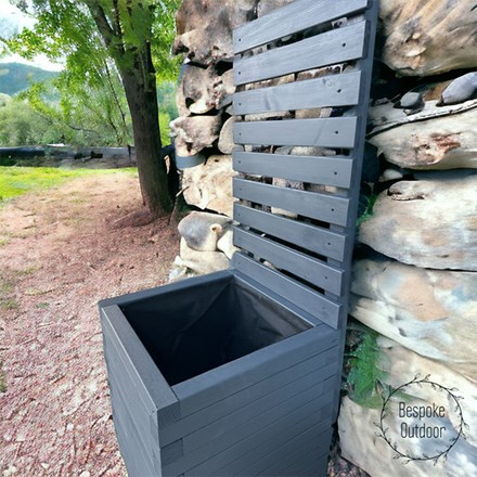 Somerset Trough Planter & Trellis | Natural | Wood |L120 x H150 cms