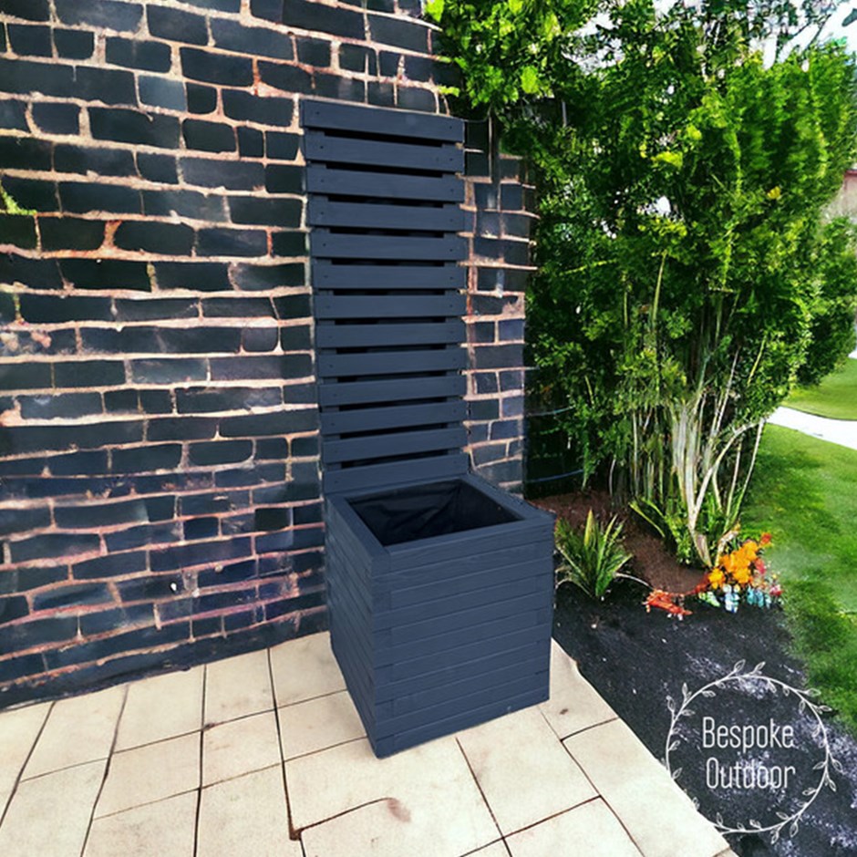 Somerset Large Wooden Square Planter & Trellis