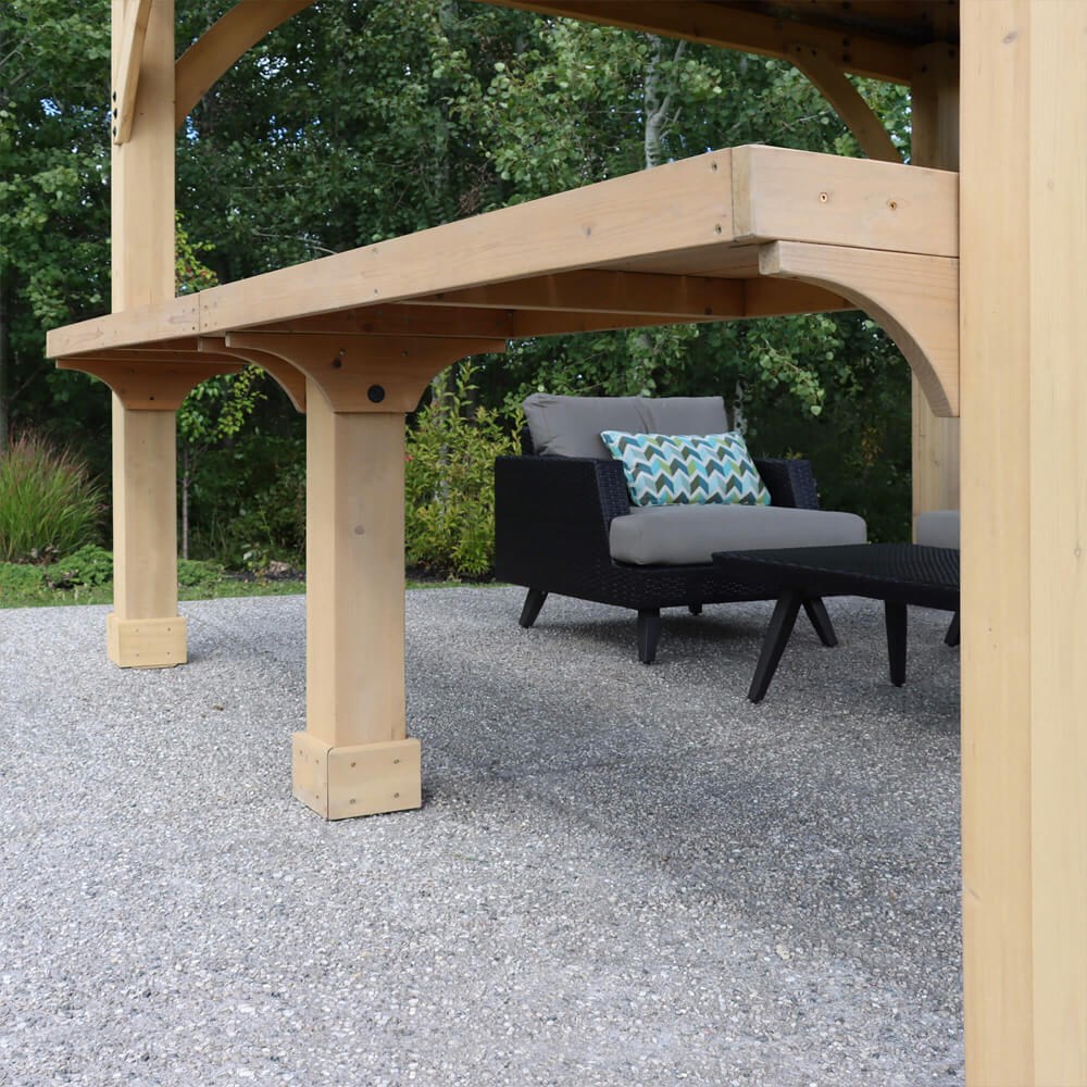 Meridian Cedar Wood Gazebo With 10ft Counter 10 x 10 Ft