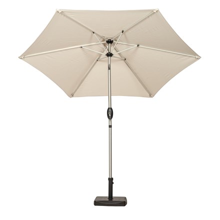 Ivory 2.5 m Crank And Tilt Parasol Brushed Aluminium Pole (38 mm Pole 6 Ribs)