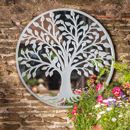Tree of Life Glass Mirror | 68 x 68 cms