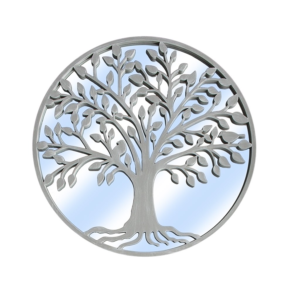 Tree of Life Glass Mirror | 68 x 68 cms