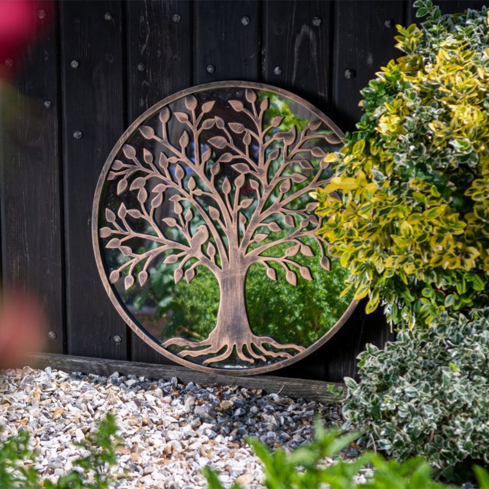 Tree of Life Glass Mirror | 68 x 68 cms