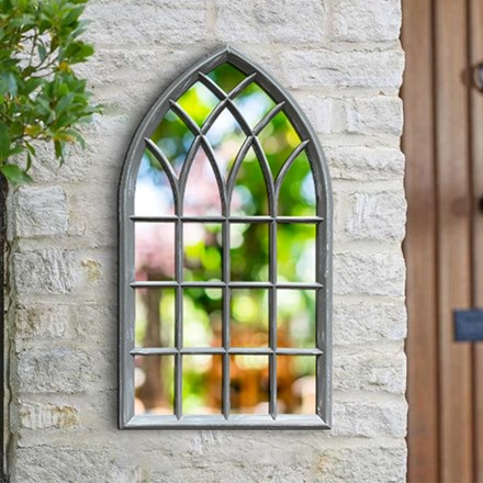 Milano Glass Mirror | Grey | 55 x 95 cms