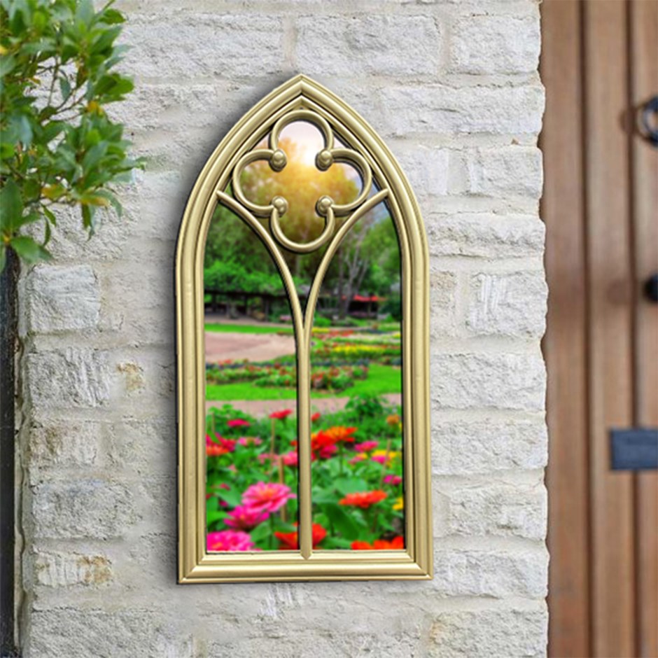 Pisa Glass Mirror | Gold | 40 x 74 cms