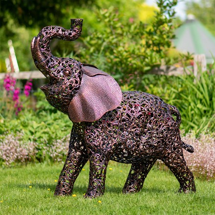 Bronze Elephant Iron Sculpture