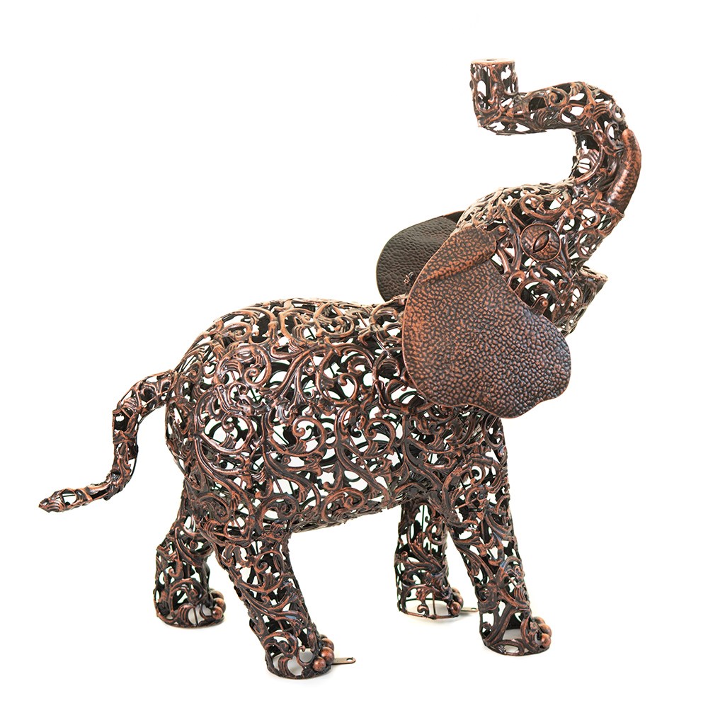 Bronze Elephant Iron Sculpture