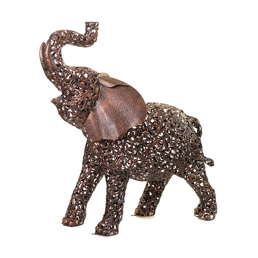 Bronze Elephant Iron Sculpture