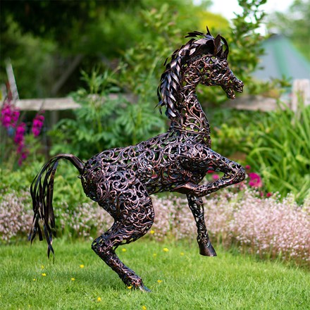 Bronze Horse Iron Sculpture | 125 x 117 cms