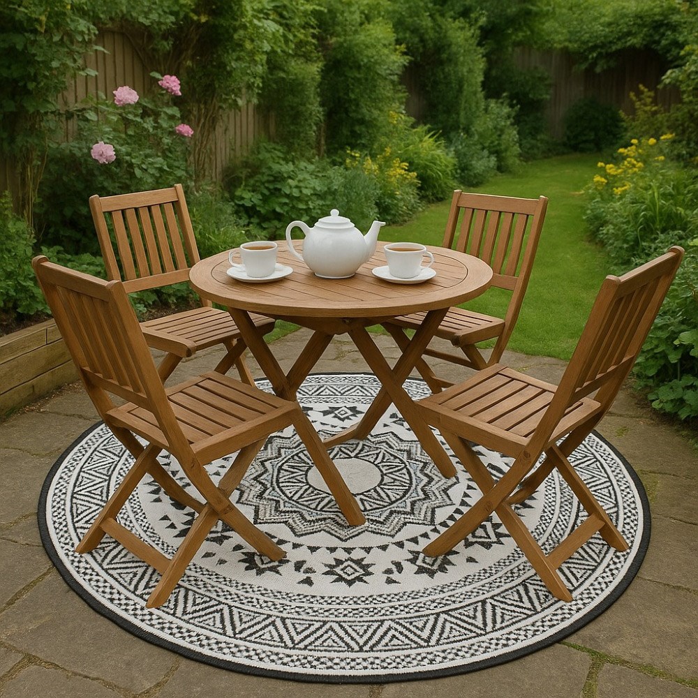 Round Reversible Garden Carpet 176×176×0.4cm