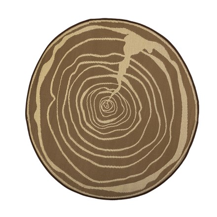 Reversible Growth Rings Garden Carpet 170 Cm