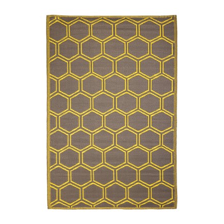 Reversible Honeycomb Garden Carpet L120.4 X D 178.9 X H 0.8 Cm