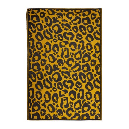 Reversible Leopard Design Garden Carpet 150 X 242.5 X 0.8 Cm