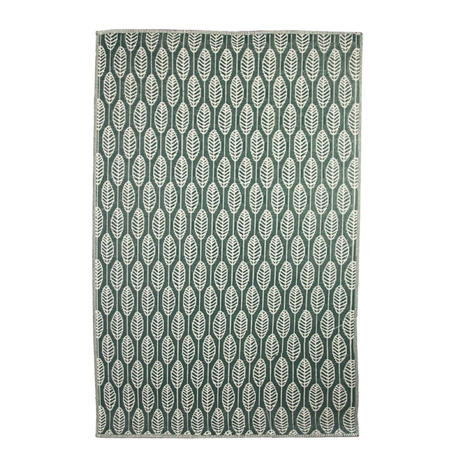 Repeated Leaves Reversible Waterproof Outdoor Carpet