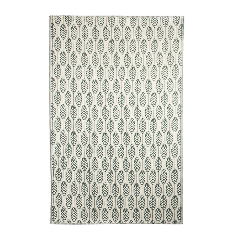 Repeated Leaves Reversible Waterproof Outdoor Carpet