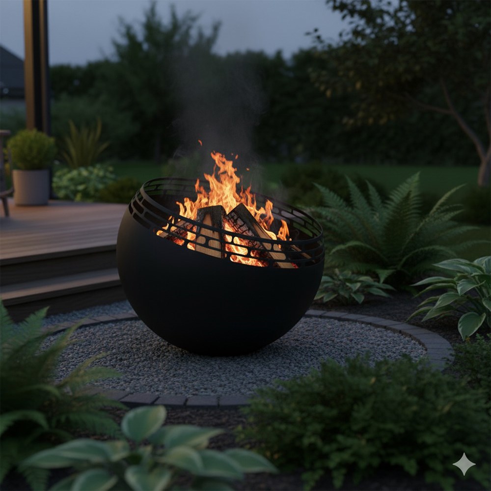 Laser Cut Stripes Steel Fireball