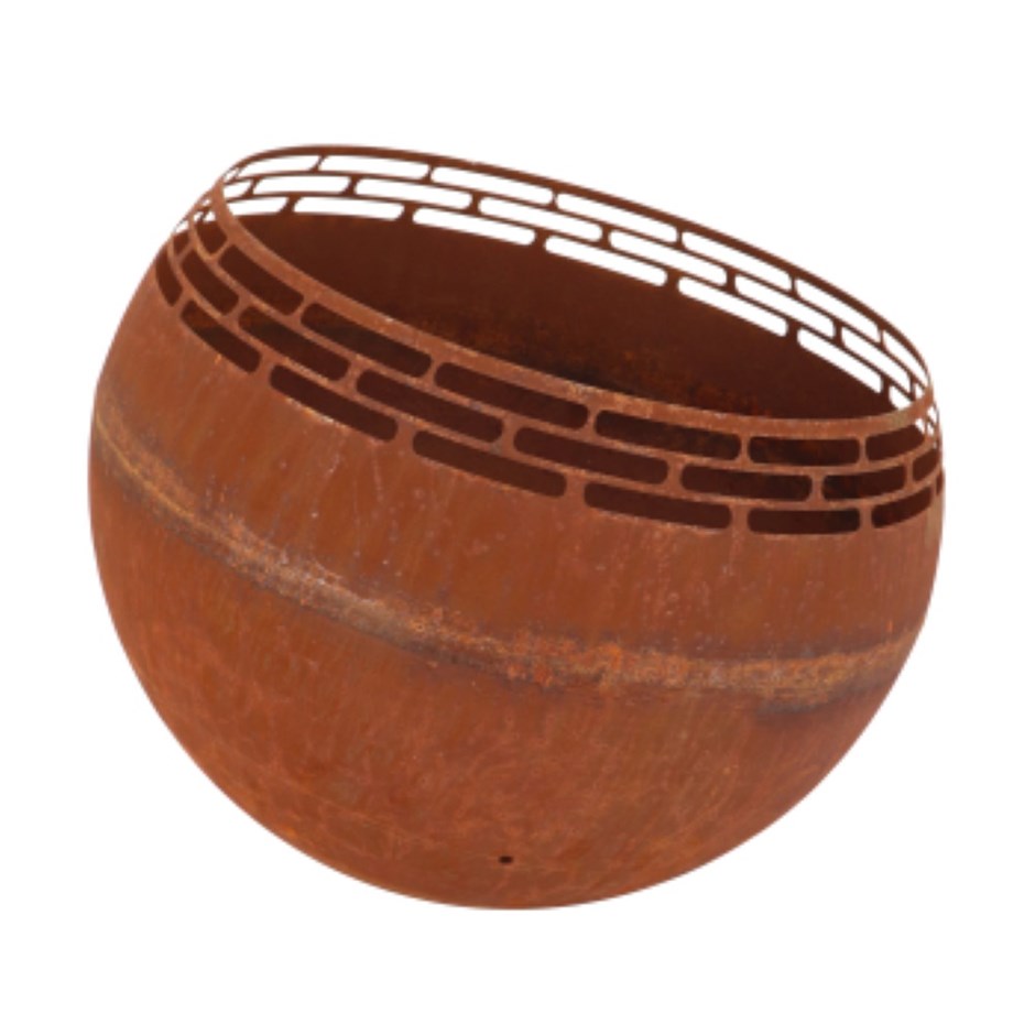 Rust Laser Cut Fireball 47.3 Cm