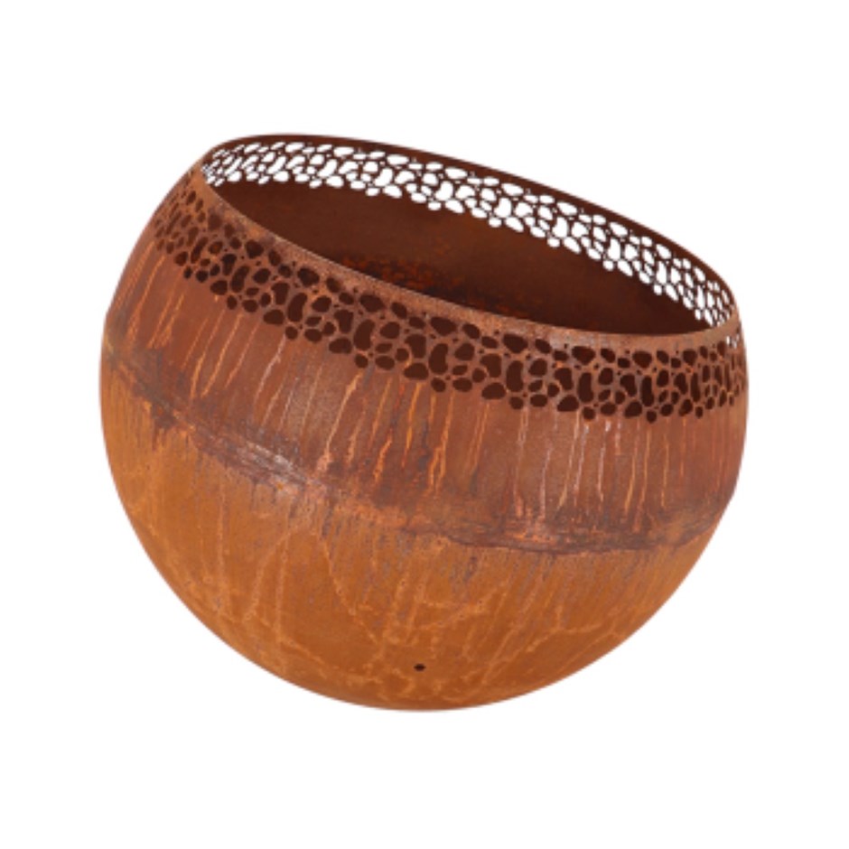 Rust Laser Cut Speckles Design Fireball 46.9 Cm