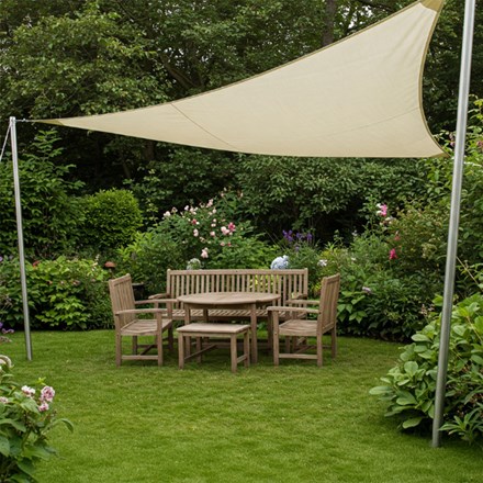 PRO WATERPROOF 2M SQUARE IVORY SAIL SHADE - EXCLUSIVELY BY KOOKABURRA®