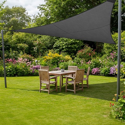 PRO WATERPROOF 2M SQUARE CHARCOAL SAIL SHADE - EXCLUSIVELY BY KOOKABURRA®