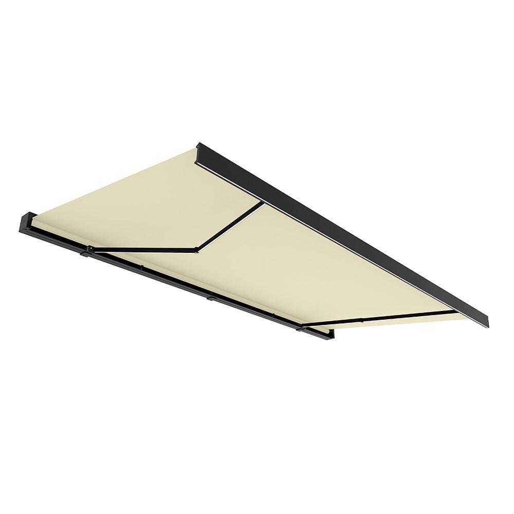 Deluxe Wireless Full Cassette Electric Awning With Lights | Ivory