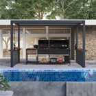 2.5m x 1.5m Deluxe BBQ Pergola with Louvered Shutter Roof by Primrose Living