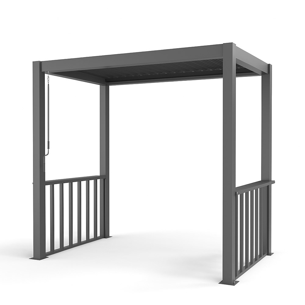 2.5m x 1.5m Deluxe BBQ Pergola with Louvered Shutter Roof by Primrose Living
