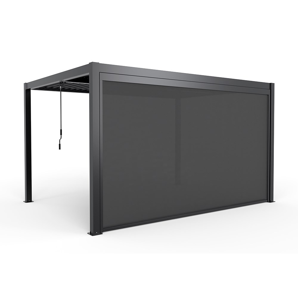 Single Charcoal Pulldown Side Shade for 3x3m, 3x4m & 6x3m Deluxe Pergola