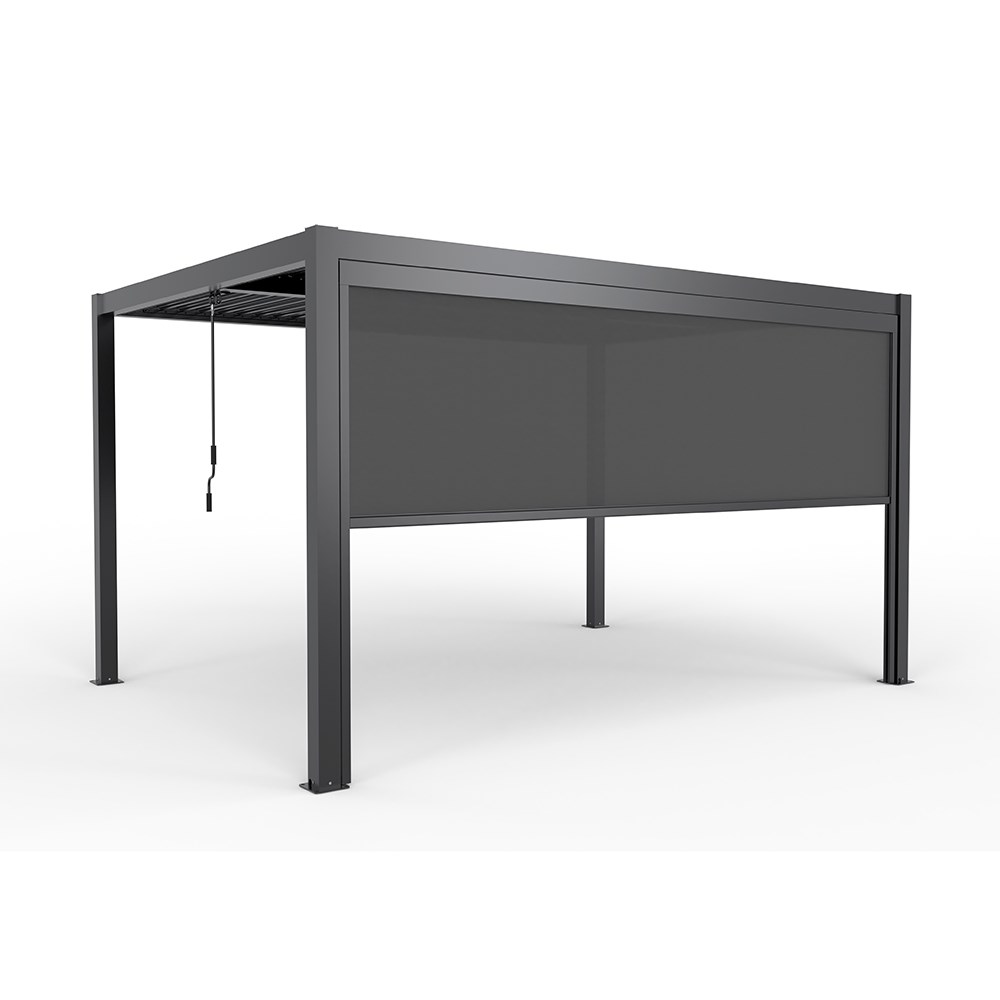 Single Charcoal Pulldown Side Shade for 3x3m, 3x4m & 6x3m Deluxe Pergola