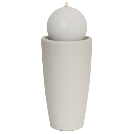 Stone Lite Sparkling White Water Feature - Tapered column with ball