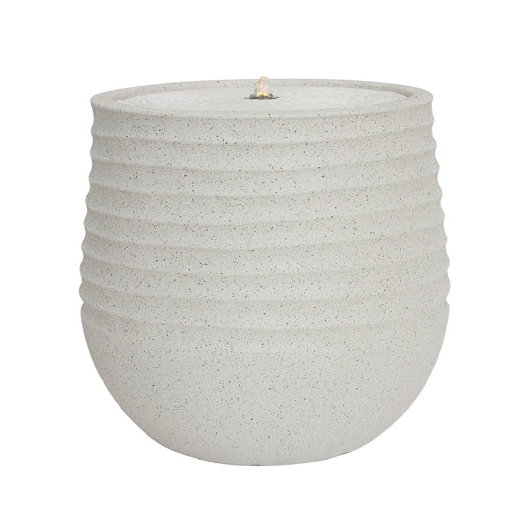 Clyde Ridged Water Feature With LED Lights