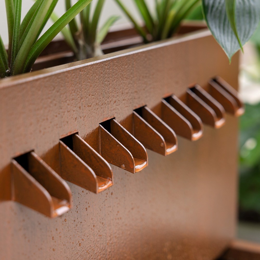 Garnock Galvanised Zinc Cascade Water Feature Planter