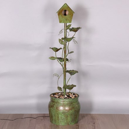Enchanted Bird Box Zinc Cascade Water Feature
