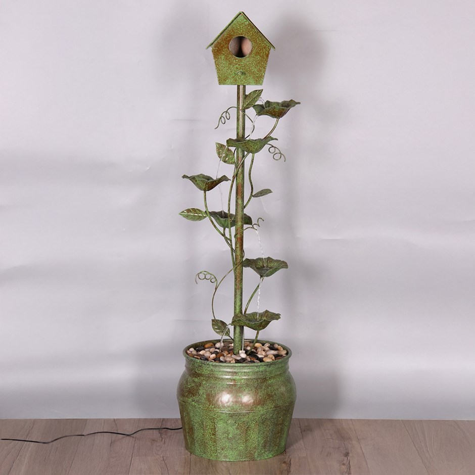 Enchanted Bird Box Zinc Cascade Water Feature