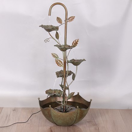 Enchanted Umbrella Zinc Cascade Water Feature