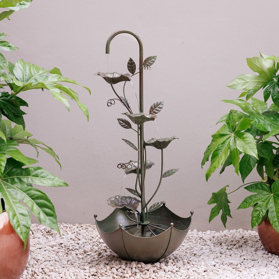 Enchanted Umbrella Zinc Cascade Water Feature