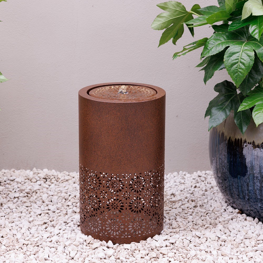 Cautley Filigree Cut Out Water Feature With LED Lights