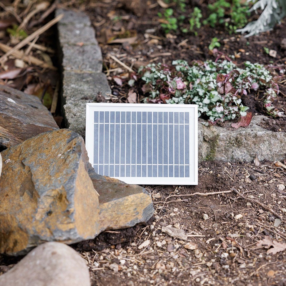Stacked Boulder Solar 4-Tier Cascade Water Feature With LED Lights