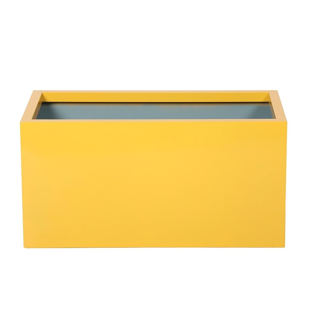Yellow Zinc Galvanised Trough Planter