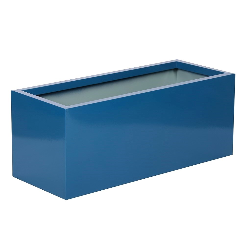 Blue Zinc Galvanised Trough Planter