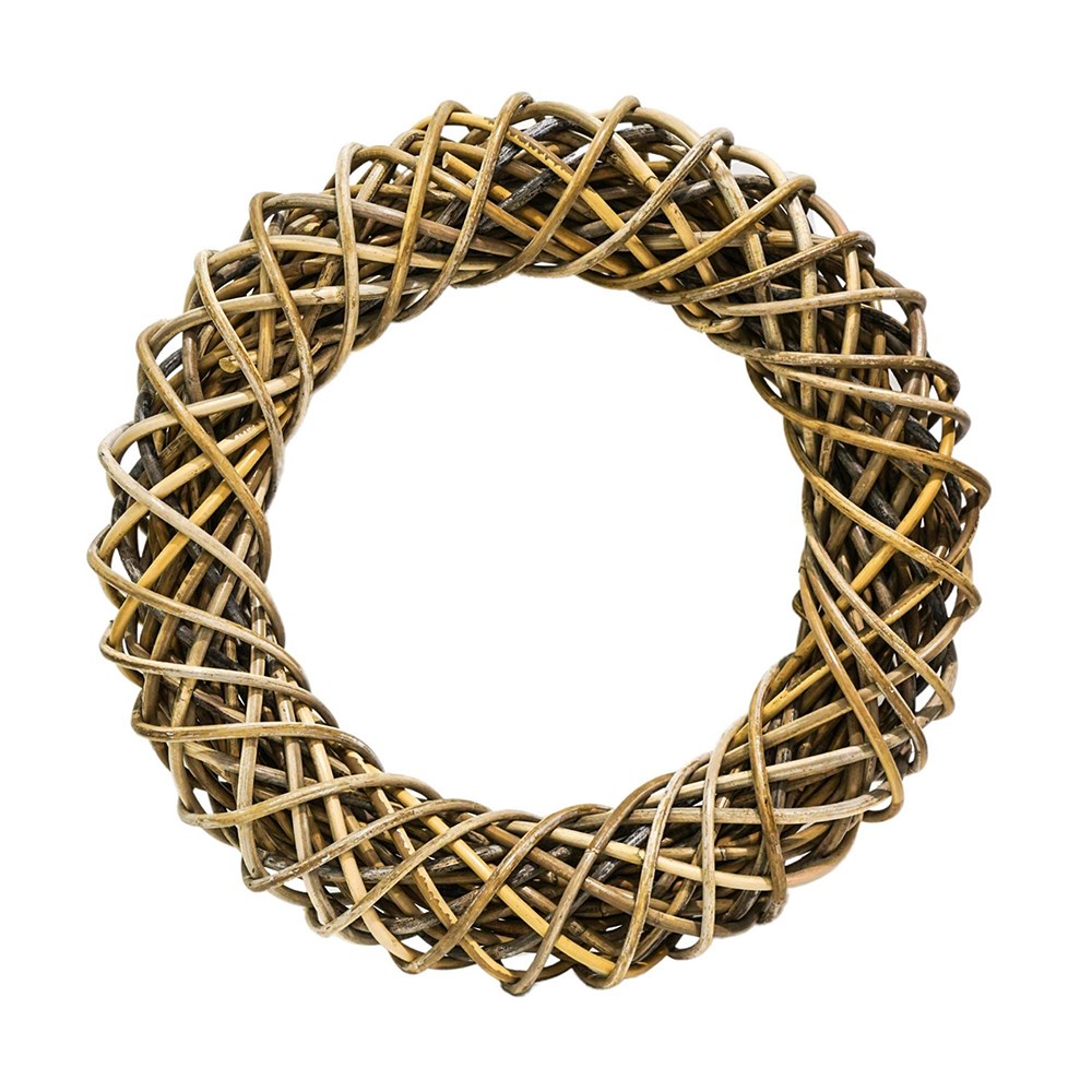 Natural Floral Door Wreath Rattan 40cm