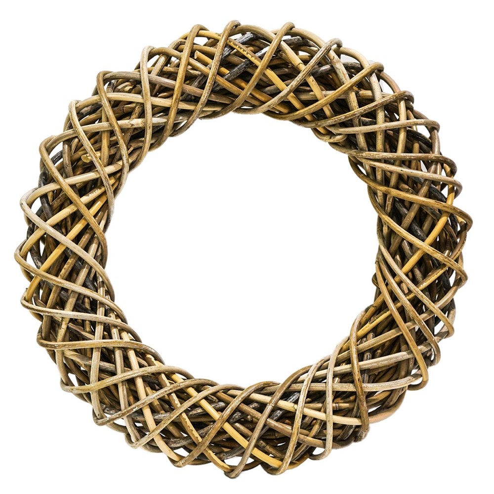 Natural Floral Door Wreath Rattan 50cm