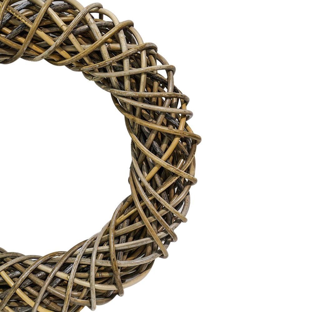 Natural Floral Door Wreath Rattan 50cm