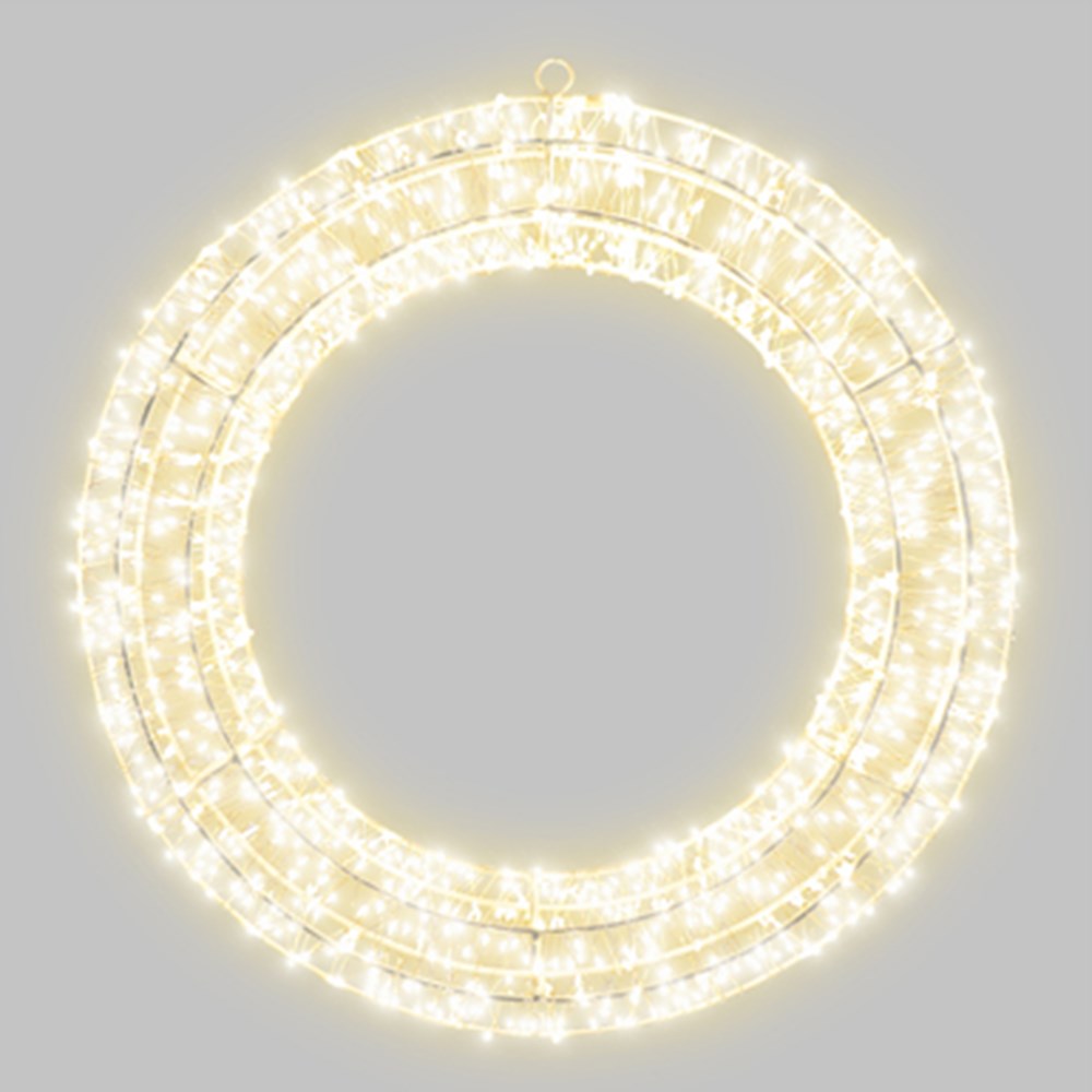 Christmas Wreath With Led Lights | Round