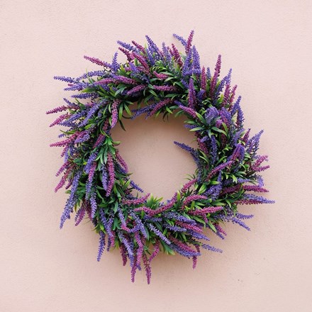 50cm Lavender Wreath - Purple
