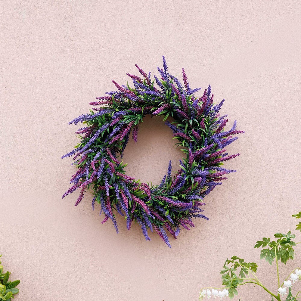 50cm Lavender Wreath - Purple