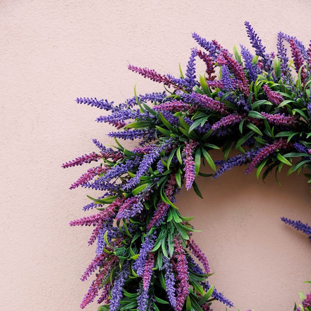 50cm Lavender Wreath - Purple
