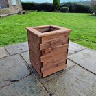 Valley Redwood Tall Square Planter